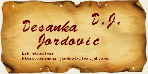 Desanka Jordović vizit kartica